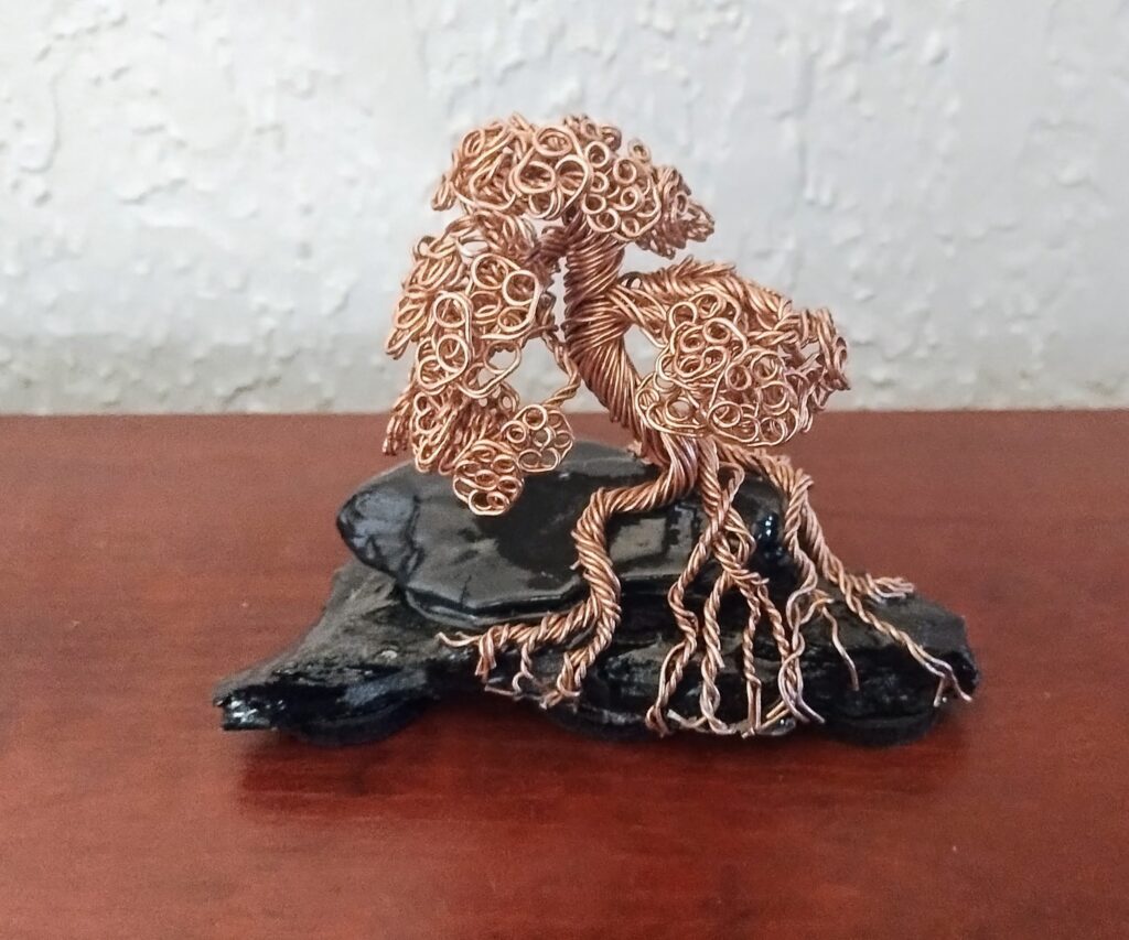 Coper Wire Bonsai Sculpture 